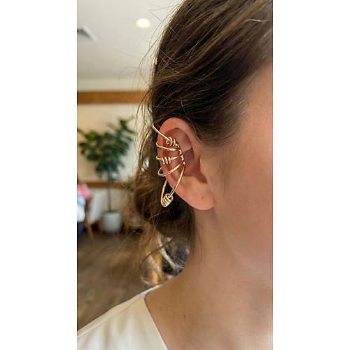 Pirin� Halkal� Model Gold Renk K�k�rdak K�pe