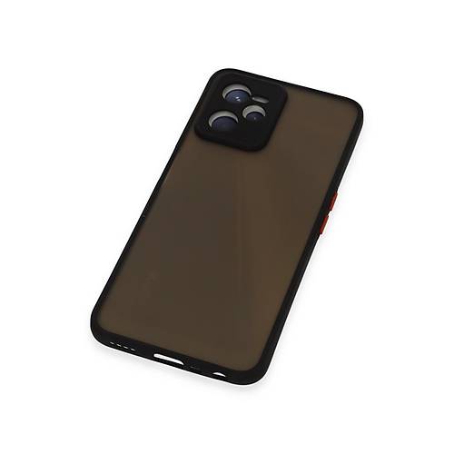 Realme C35 K�l�f Montreal Silikon Kapak - Siyah