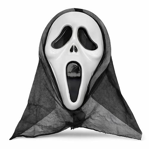 Kap�onlu ���l�k Maskesi Scream Maskesi - Hayalet Maskesi 33x21 cm