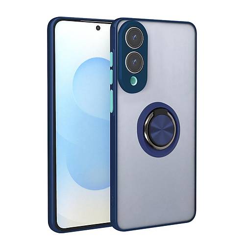 Galaxy S25 Edge K�l�f Montreal Y�z�kl� Silikon Kapak - Lacivert
