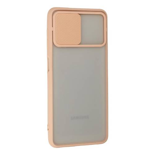 Galaxy A22 K�l�f Palm Buzlu Kamera S�rg�l� Silikon - Pembe