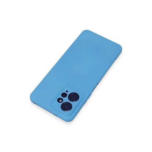 Redmi Note 12 4G K�l�f Nano i�i Kadife Silikon - Mavi