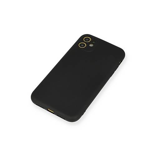 iPhone 11 K�l�f Nano i�i Kadife Silikon - Siyah