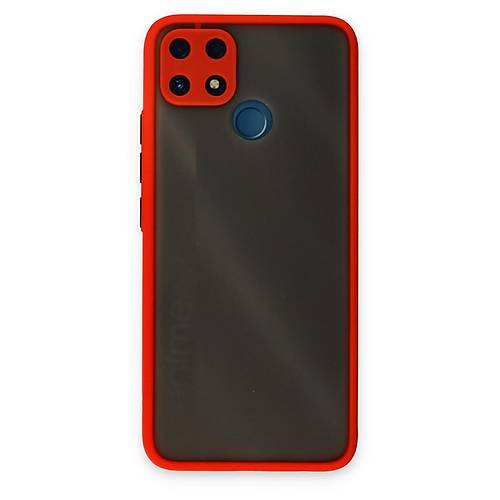 Realme C25 K�l�f Montreal Silikon Kapak - K�rm�z�