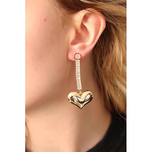 �elik Alt�n Renk Baget Ta�l� Kalp K�pe