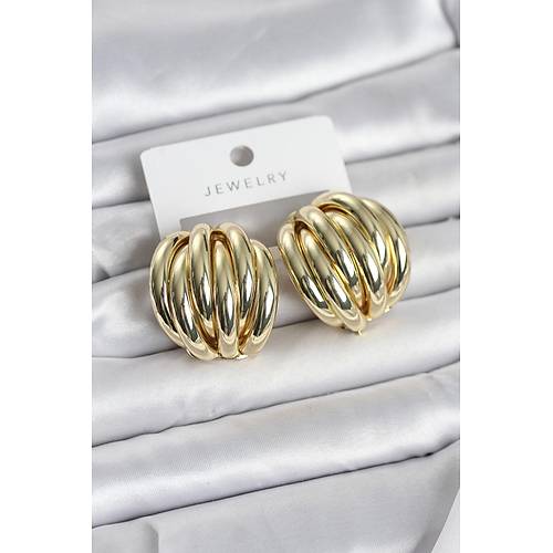 Pirin� Gold Renk Vintage Kad�n K�pe