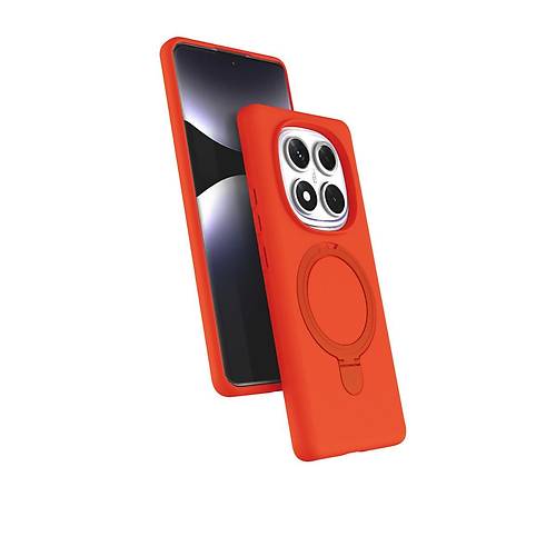 Redmi Note 14 Pro 5G Regal Magsafe Standl� Kapak - Turuncu