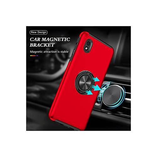 Galaxy A01 Core K�l�f Elit Y�z�kl� Kapak - K�rm�z�