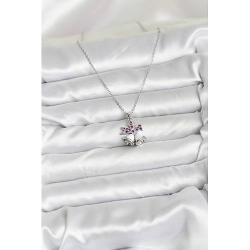 316L �elik Zincir G�m�� Renk Chirtsmas Bell Model Y�lba�� Temal� Kad�n Kolye