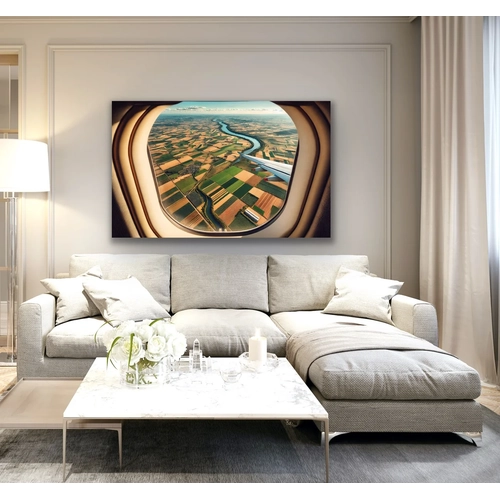 U�ak Penceresi Manzara Kanvas Tablo 100x160cm