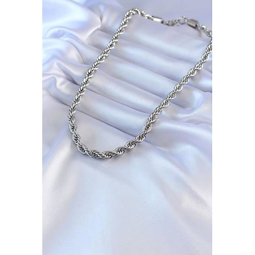 316L �elik G�m�� Renk Burgu Model 45 cm Kad�n Kolye