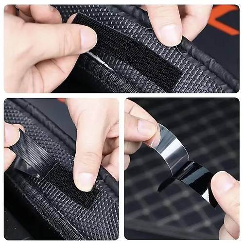 Ara� Ev Ofis �ok Ama�l� Kayd�rmaz �ift Tarafl� C�rt Velcro Bant 16�l� Set 23x70mm Siyah