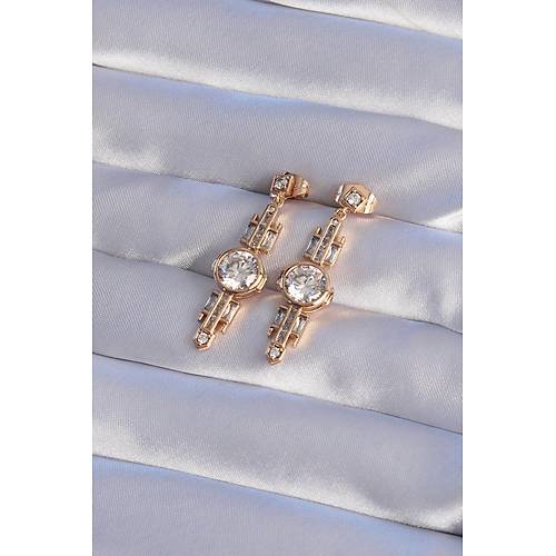 XUP�NG Rose Renk Zirkon Ta�l� Geometrik Sallant�l� K�pe