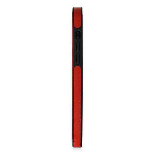 iPhone 13 Pro Max K�l�f Ozzi Magsafe Deri Kapak - K�rm�z�