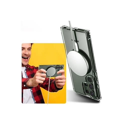 Galaxy S23 Ultra K�l�f Magneticsafe �effaf Silikon - �effaf