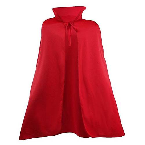 K�rm�z� Renk Yakal� Pelerin 120 cm