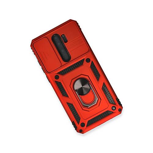 Redmi Note 8 Pro K�l�f Pars Lens Y�z�kl� Silikon - K�rm�z�