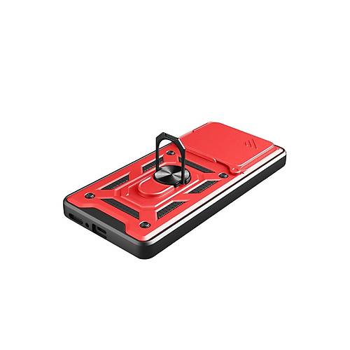 Redmi Note 14 4G Pars Lens Y�z�kl� Silikon - K�rm�z�