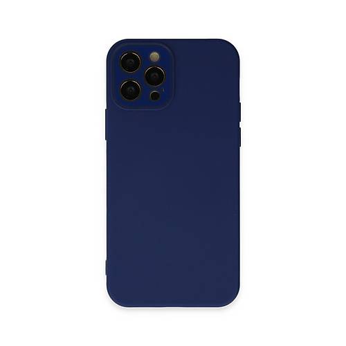 iPhone 12 Pro K�l�f Lansman Glass Kapak - Sky Blue