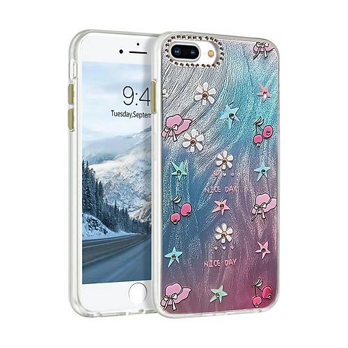 iPhone 7 Plus K�l�f Blade Aynal� Desenli Kapak - Desen 4