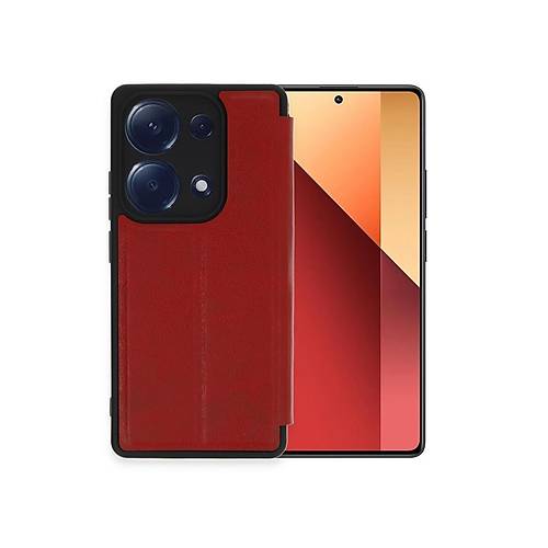 Redmi Note 13 Pro 4G K�l�f Flip Cover - K�rm�z�