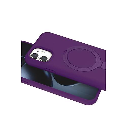 iPhone 11 Regal Magsafe Standl� Kapak - Derin Mor