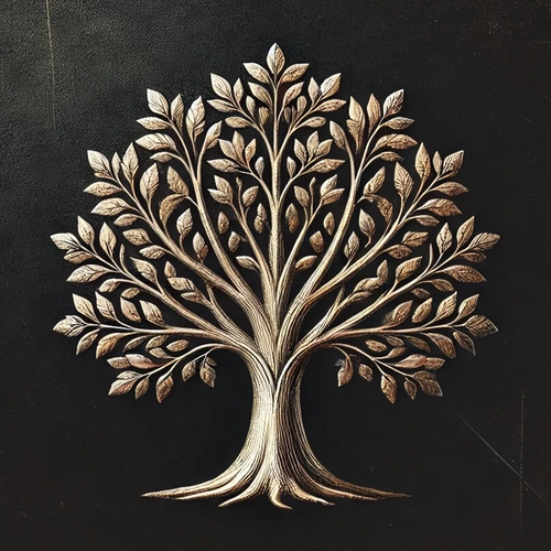 Bronz A�a� Kanvas Tablo 60x60cm