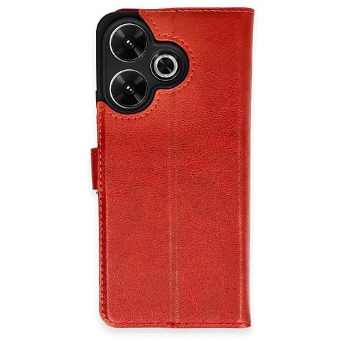 Redmi 13 4G K�l�f Trend S Plus Kapakl� K�l�f - K�rm�z�