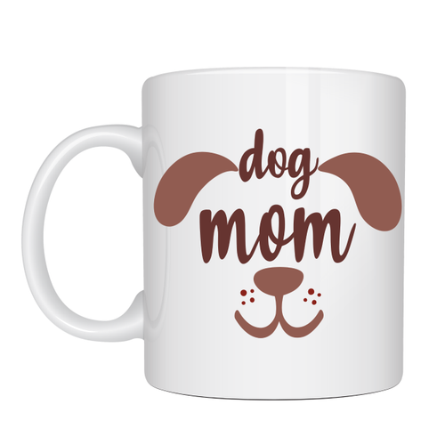 Dog Mom Kupa MODEL 185 � K�pek Annesi Temal� Porselen Kahve Kupas� � K�pek Severlere Hediye Kupa