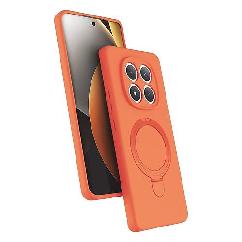 Redmi Note 15 Pro 5G Regal Magsafe Standl� Kapak - Turuncu