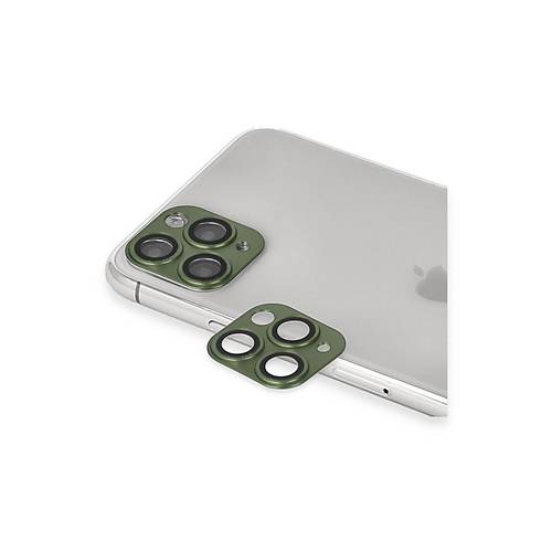 iPhone 11 Pro Max Pers Al�minyum Kamera Lens - Ye�il