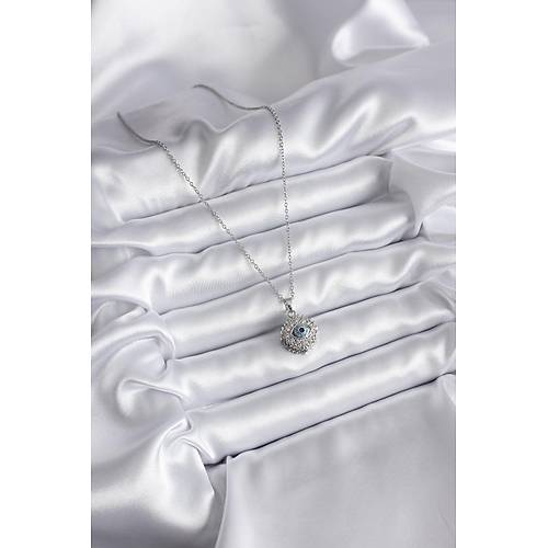 316L �elik Gold Renk Zirkon Ta�l� G�z Model Kad�n Kolye