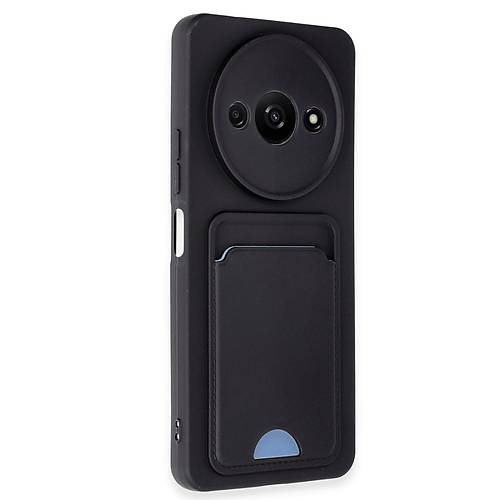 Redmi A3 4G K�l�f Kelvin Kartvizitli Silikon - Siyah