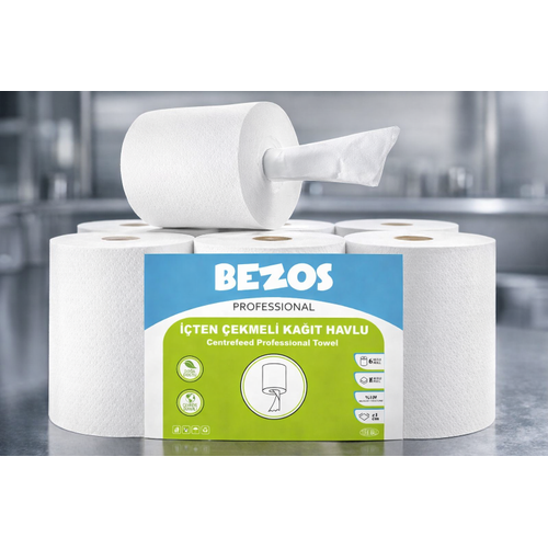 Bezos Professional ��ten �ekmeli Ka��t Havlu 6�l� Koli | End�striyel & Yo�un Kullan�m