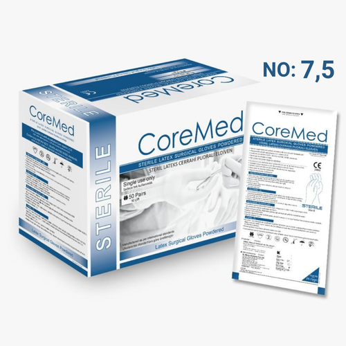 Steril Cerrahi Eldiven - 7,5 Numara - Pudral� - Lateks