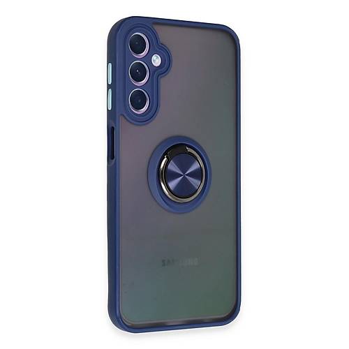 Galaxy A24 4G K�l�f Montreal Y�z�kl� Silikon Kapak - Lacivert