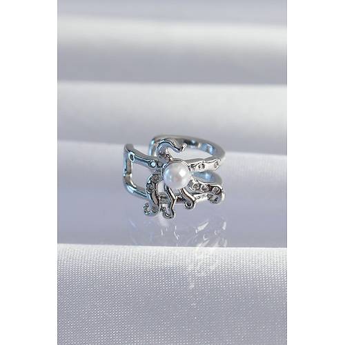 Pirin� G�m�� Renk �ncili Ahtapot Earcuff K�pe