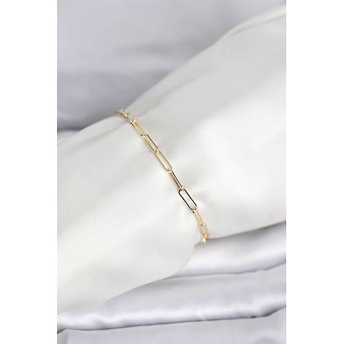 CM 14K Gold Renk Ata� Zincir Model Kad�n Bileklik