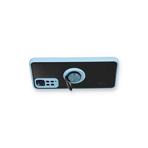 Redmi Note 11 K�l�f Montreal Y�z�kl� Silikon Kapak - Buz Mavi