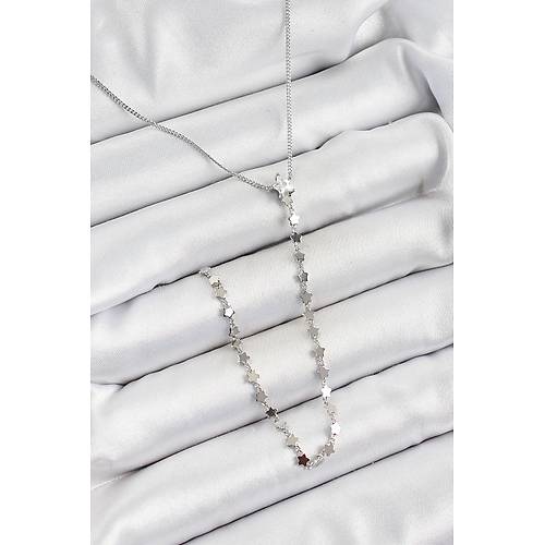 Pirin� Zirkon Ta�l� Y�ld�z Fig�rl� Y Model G�m�� Renk Kad�n Kolye