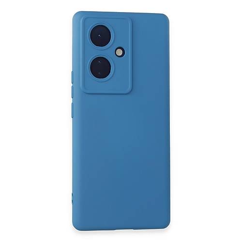 V29 Lite K�l�f Nano i�i Kadife Silikon - Mavi