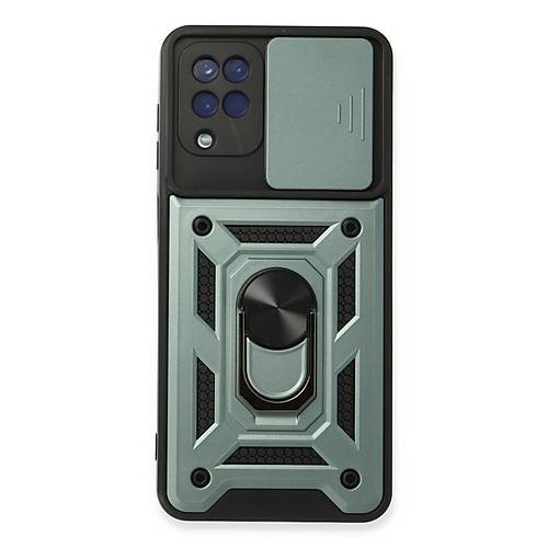 Galaxy A22 K�l�f Pars Lens Y�z�kl� Silikon - Ye�il