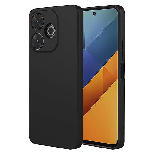 Redmi 13 4G K�l�f Nano i�i Kadife Silikon - Siyah