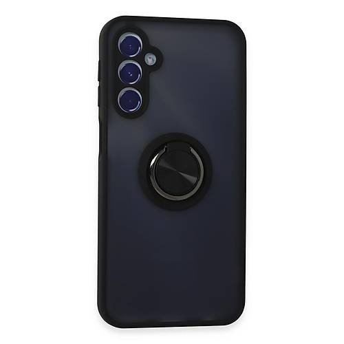 Galaxy M34 5G K�l�f Montreal Y�z�kl� Silikon Kapak - Siyah