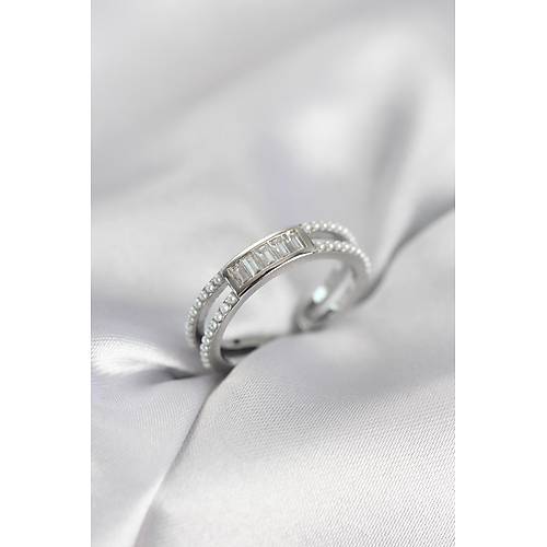 Baget Zirkon Ta�l� G�m�� Renk �ncili Kad�n Y�z�k