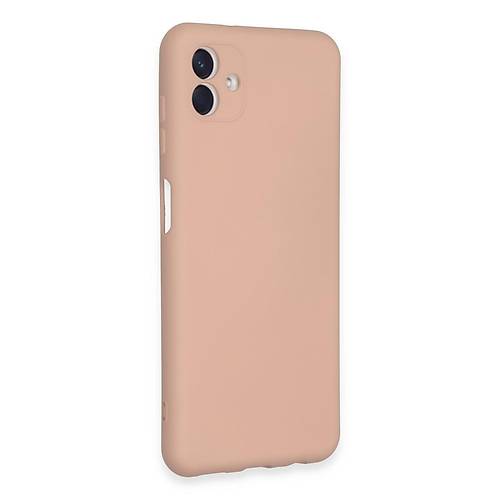 Galaxy A04E K�l�f Nano i�i Kadife Silikon - Pudra
