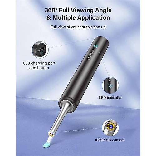 BEBIRD T5 3MP KAMERA 3.5MM LENS �ARJLI WIFI G�R�NT�L� KULAK TEM�ZLEY�C� S�YAH RENK