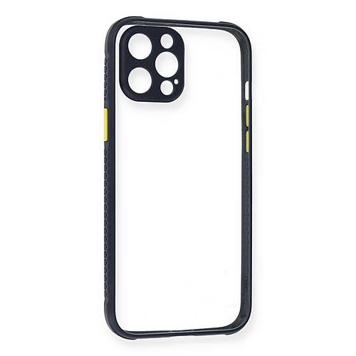 iPhone 12 Pro K�l�f Miami �effaf Silikon - Lacivert