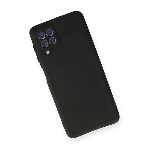 Galaxy A22 K�l�f First Silikon - Siyah
