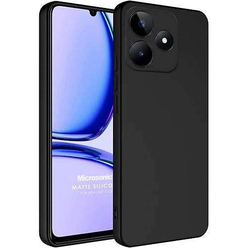 Realme C61 K�l�f First Silikon - Siyah